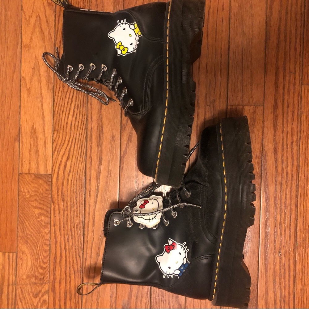 Hello Kitty Black Combat Boots